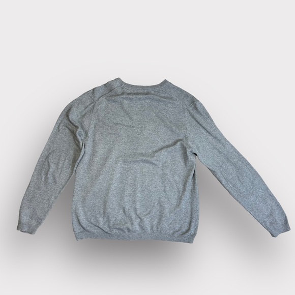 COTTON CASHMERE SWEATER IN LAKE HEATHER - Picture 3 of 6